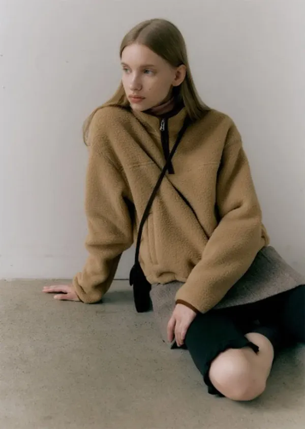 [5차 리오더] HALF ZIP-UP FLEECE SWEATSHIRTS (sand beige)