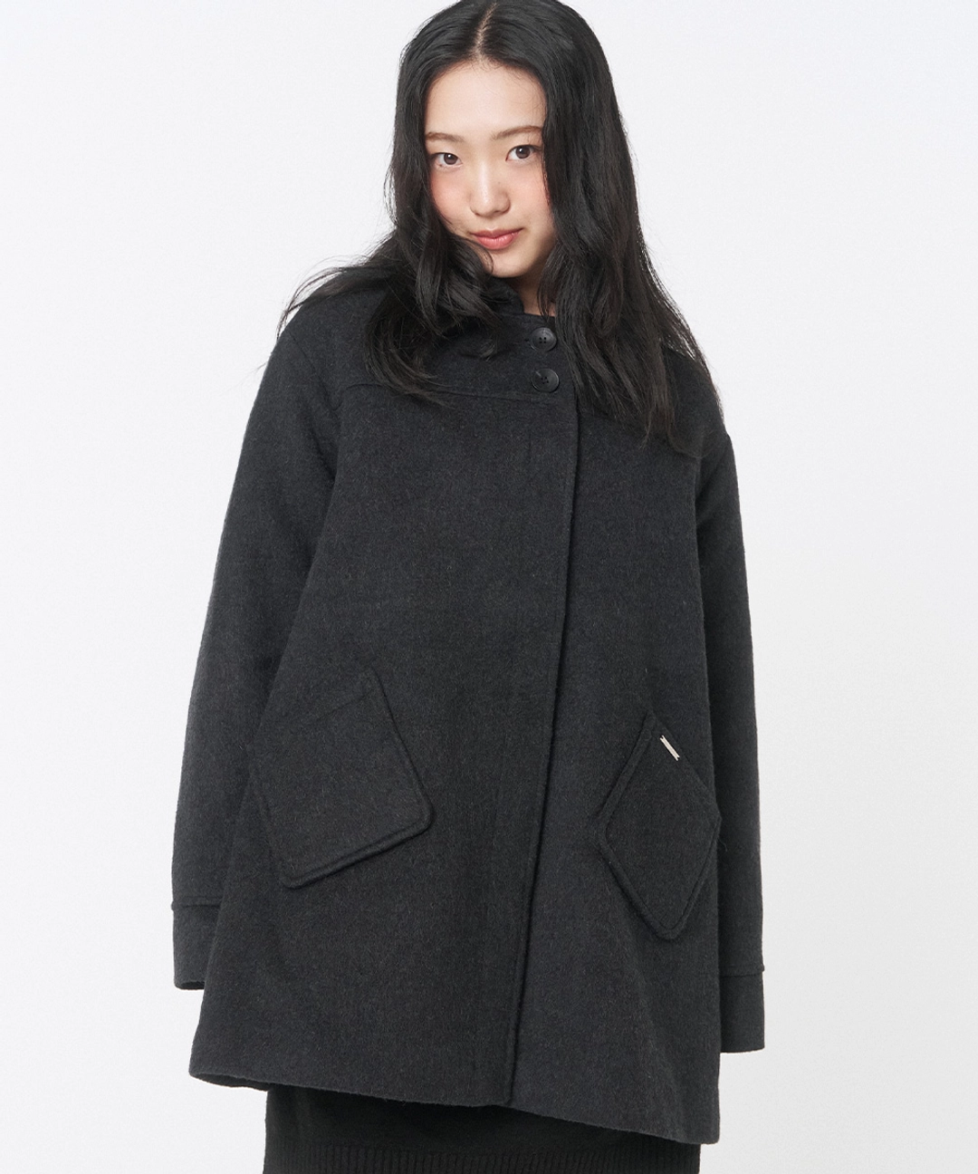 미세키서울 Slate half coat CHARCOAL 상품 이미지 3
