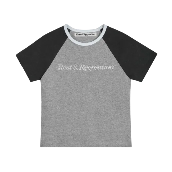 RAGLAN HALF SLEEVE TOP - GREY