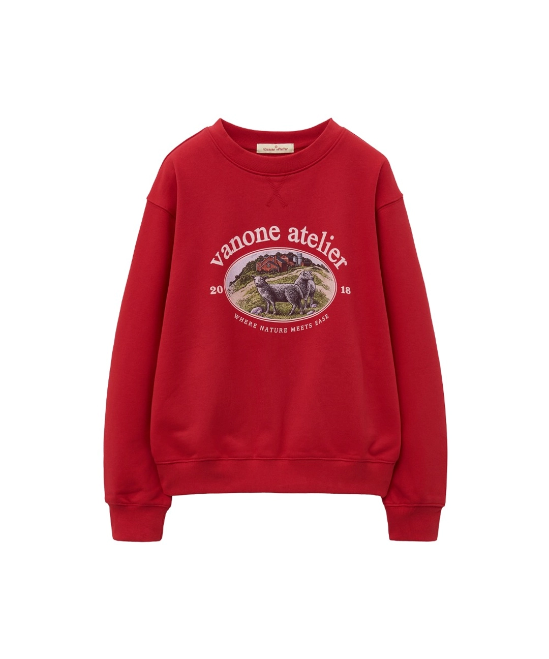 반원 아뜰리에 A3551 Nature heritage 스웨트 셔츠_Red 상품 이미지 1
