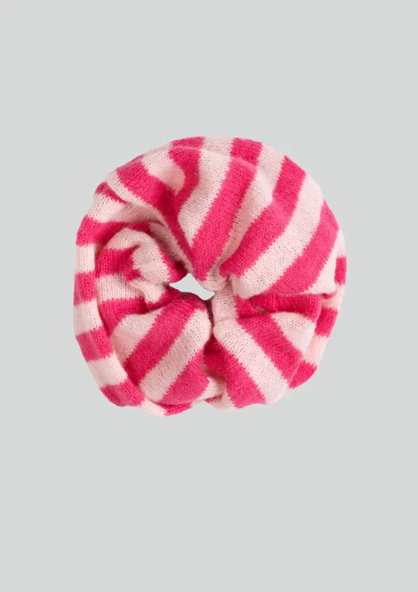 Mused Holiday Knit Scrunchy - Pink&Magenta