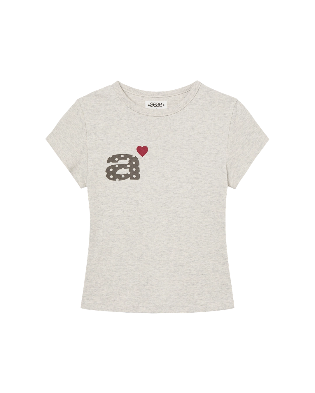 에이이에이이 [6/4 예약발송] DOT SMALL LETTER TEE [OATMEAL] 상품 이미지 1