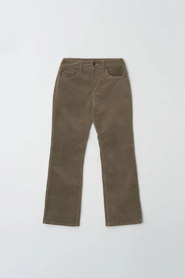 Velveteen Flare Jeans (camel beige)