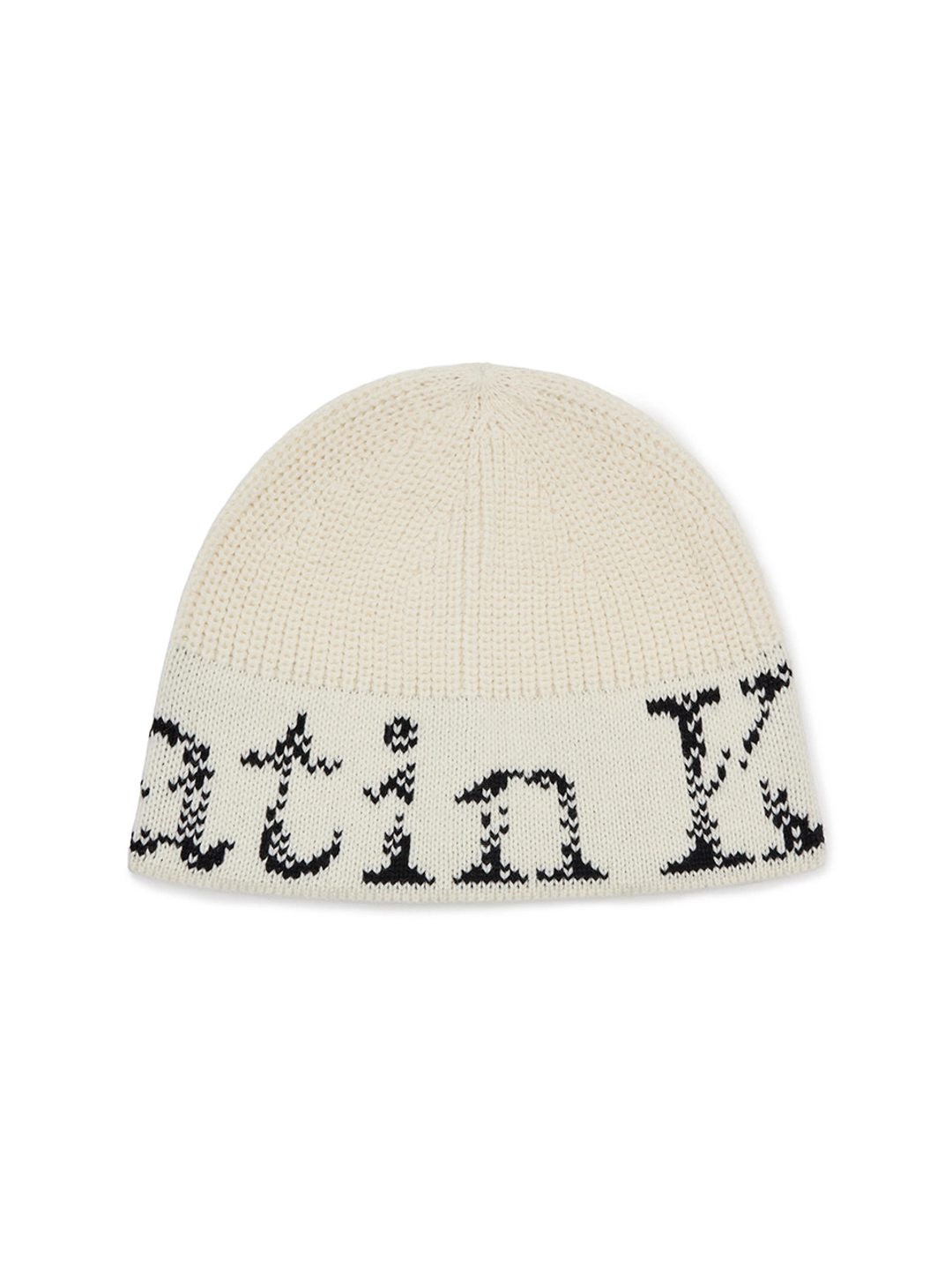 마뗑킴 CRACKED LOGO BUCKET BEANIE IN IVORY 상품 이미지 2