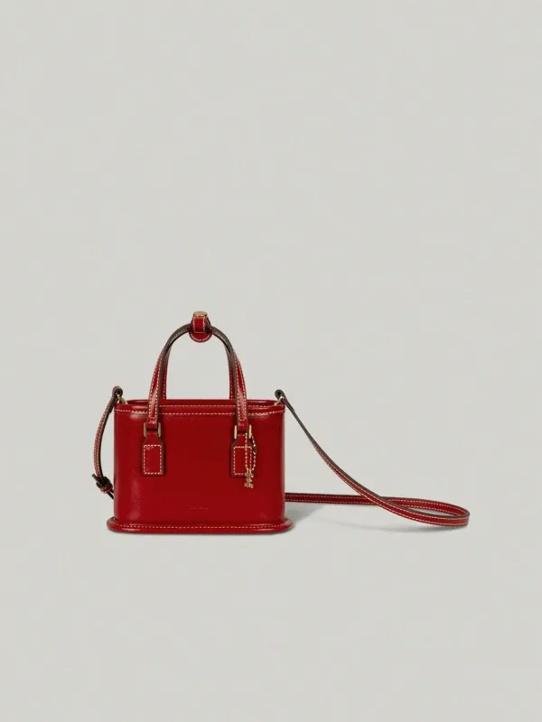 Petit Borough Bag Red - stitch쁘띠 버로우백 - 스티치