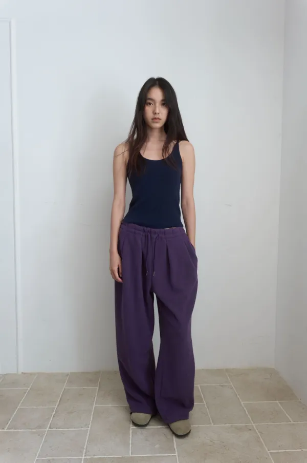 BASIC SLEEVELESS KNIT_NAVY