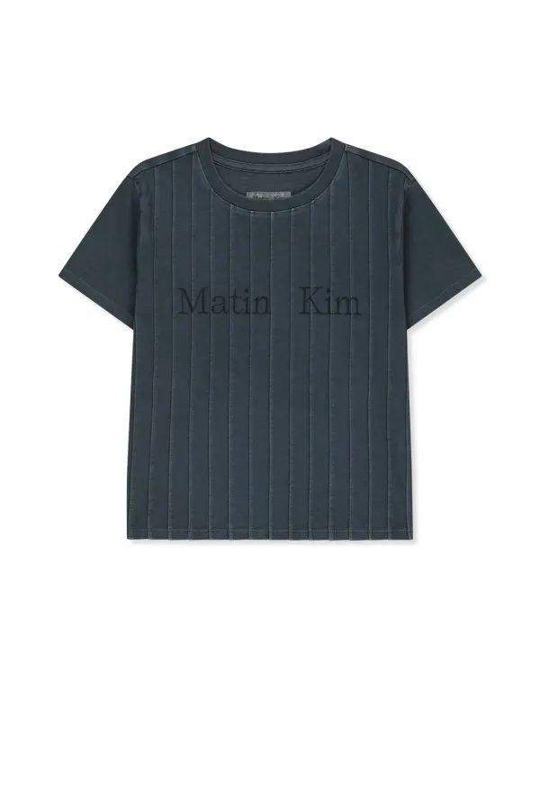 WASHED LOGO FULL PINTUCK TOP IN SMOKE BLUE