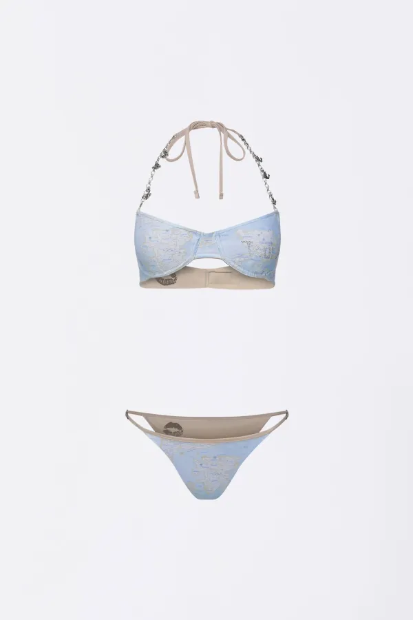 Marine Bikini Blue Map