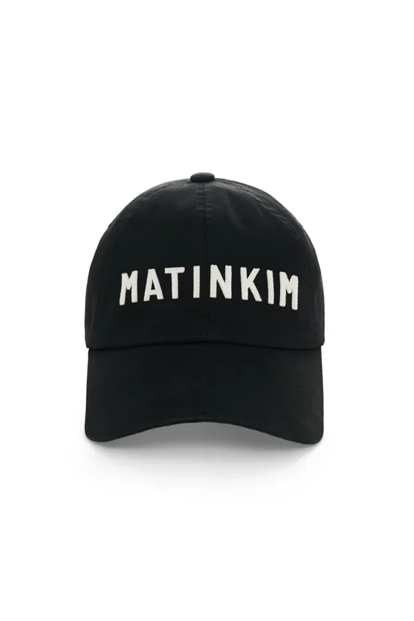 APPLIQUE FELT LOGO BALL CAP IN BLACK