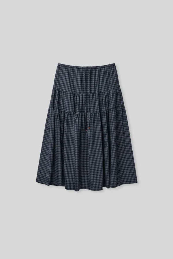 Koori vintage skirt (navy check)