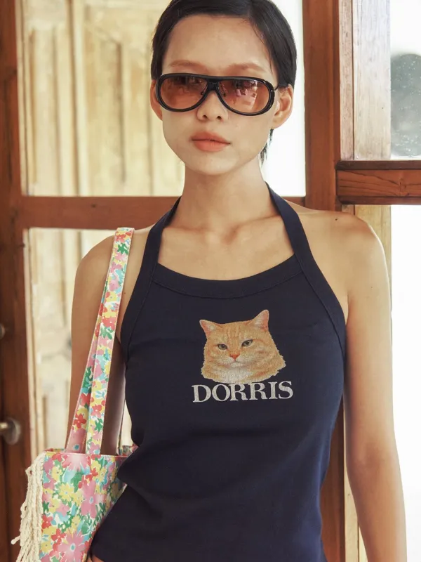 DORRIS HALTERNECK SLEEVELESS_NAVY