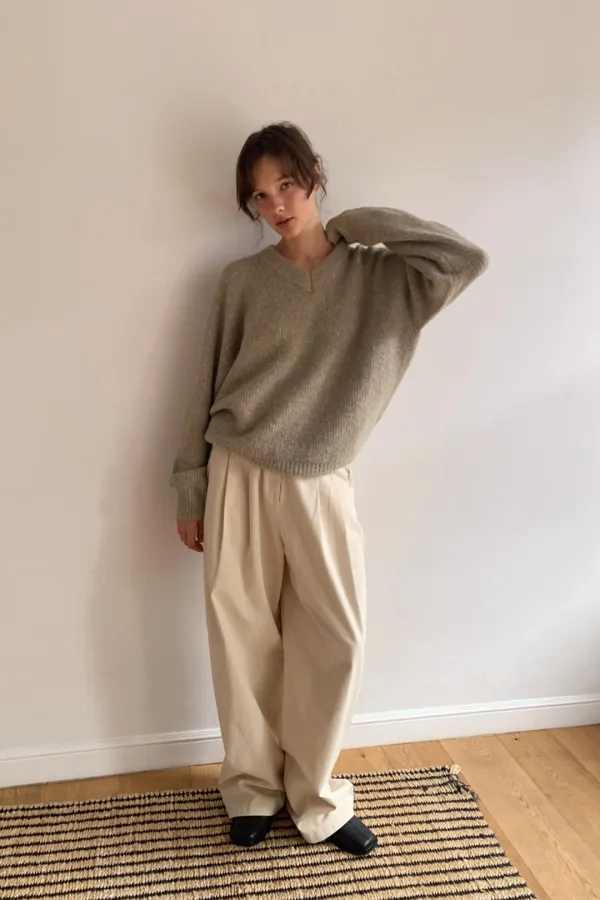 (2차 리오더) Veil Knit / Khaki Beige