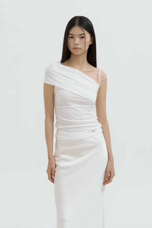 One-Shoulder String Top (ivory) 스트링 탈부착