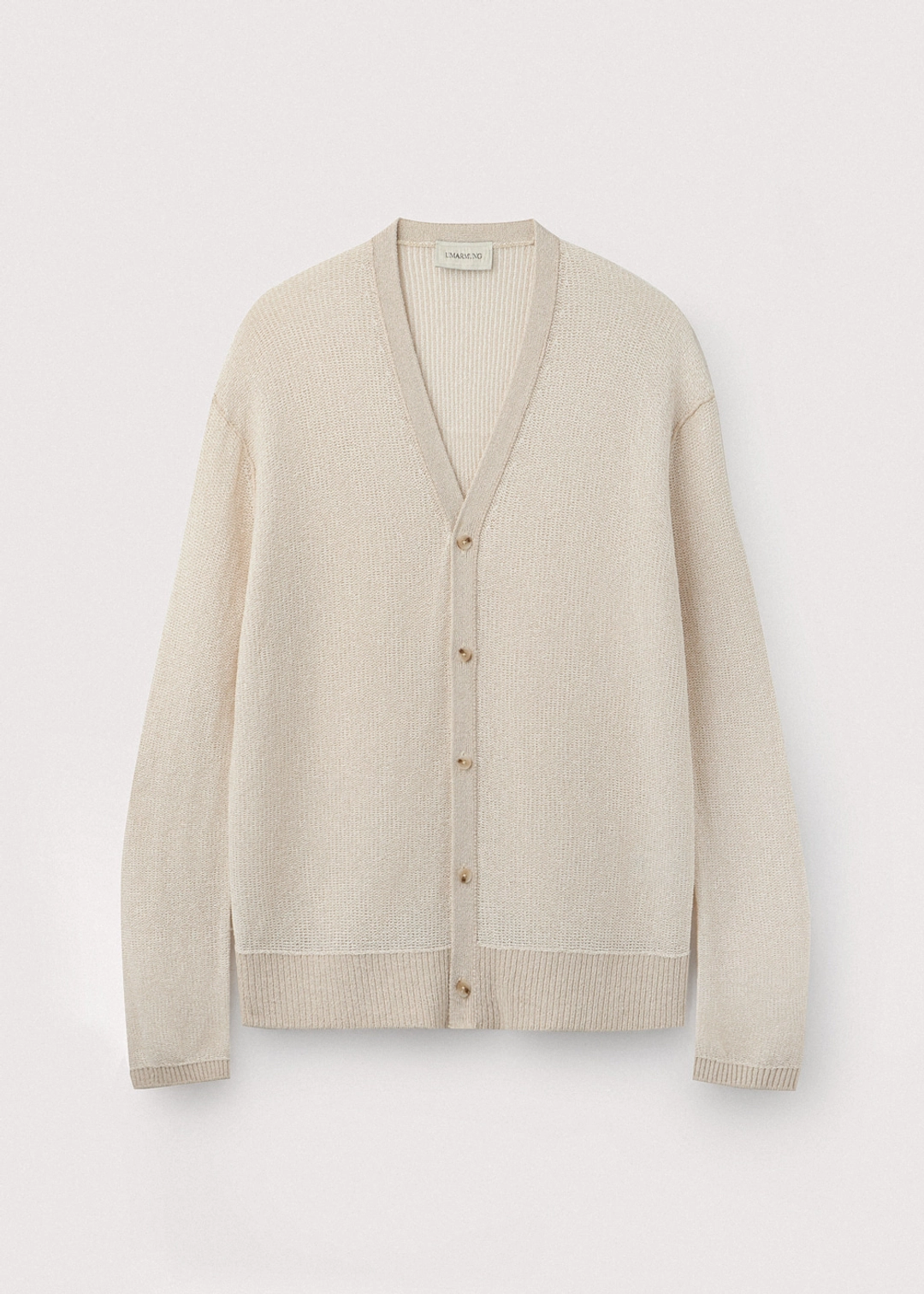 우마뭉 Japanese paper yarn Y neck cardigan_Paper 상품 이미지 3