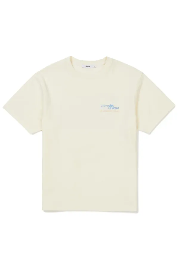 [24SS clove] Swim Club T-Shirt (Cream)