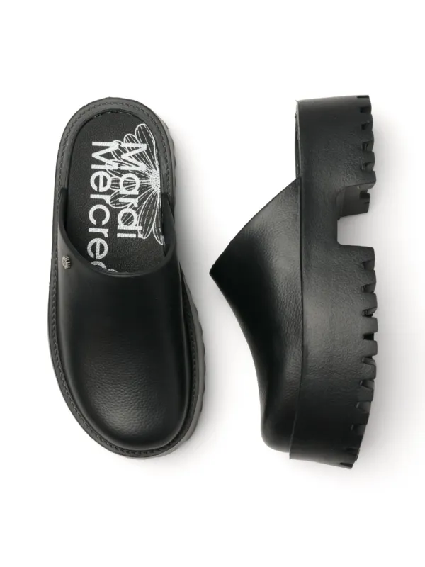 FLOWER RIVET PLATFORM MULE_BLACK