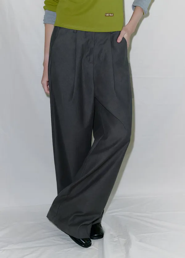 [25-36]  Tuket Pintuck Wide Pants  투캣 핀턱 와이드 팬츠 (가을-봄-데일리룩-출근룩-오피스룩-데이트룩-하객룩-클래식-와이드팬츠-롱팬츠-빈티지-오비리스-핀턱-데이웨어-자체제작)
