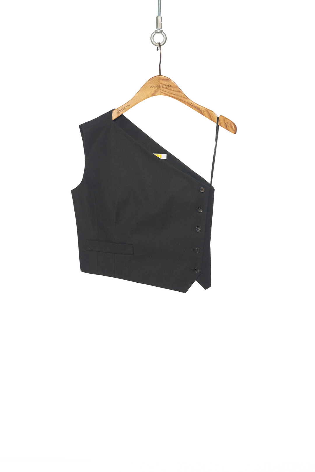푸쉬버튼 SS25 BLACK ONE SHOULDER VEST 상품 이미지 2