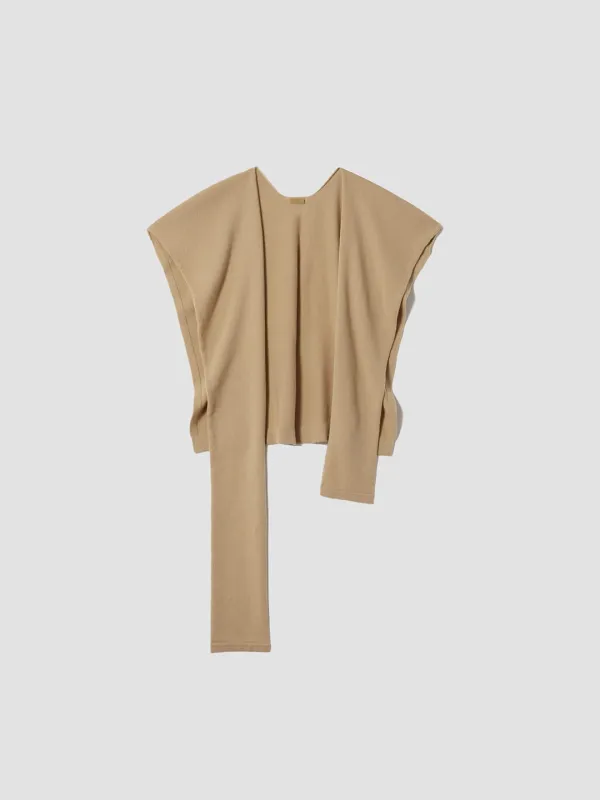 SEREN CASHMERE BLEND MUFFLER [CAMEL, NAVY]