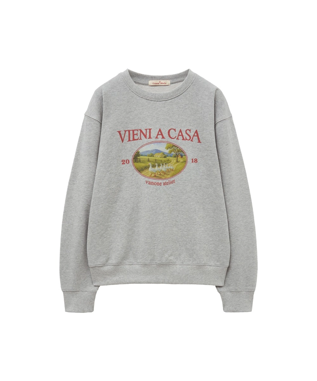 반원 아뜰리에 A3554 VIENI A CASA heritage 스웨트 셔츠_Melange gray 상품 이미지 3