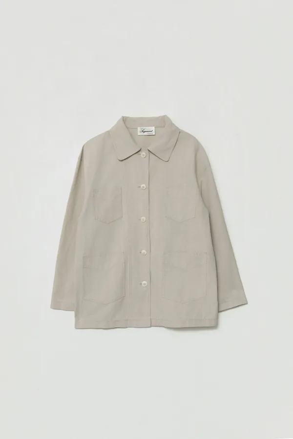 WELT COTTON WORK JACKET_BEIGE