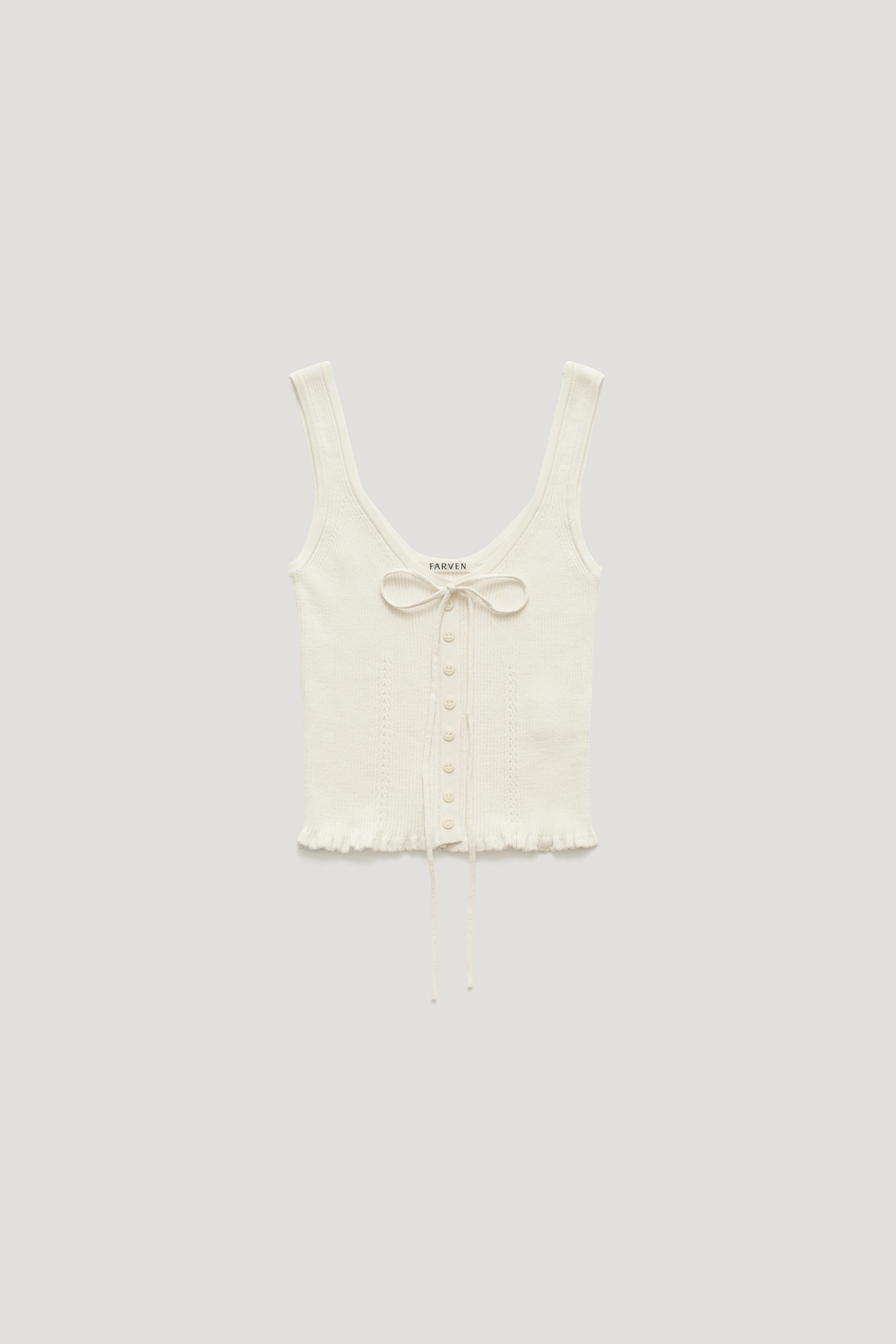파르벵 MARY RIBBON SLEEVELESS KNIT_IVORY / ₩98,000 상품 이미지 1