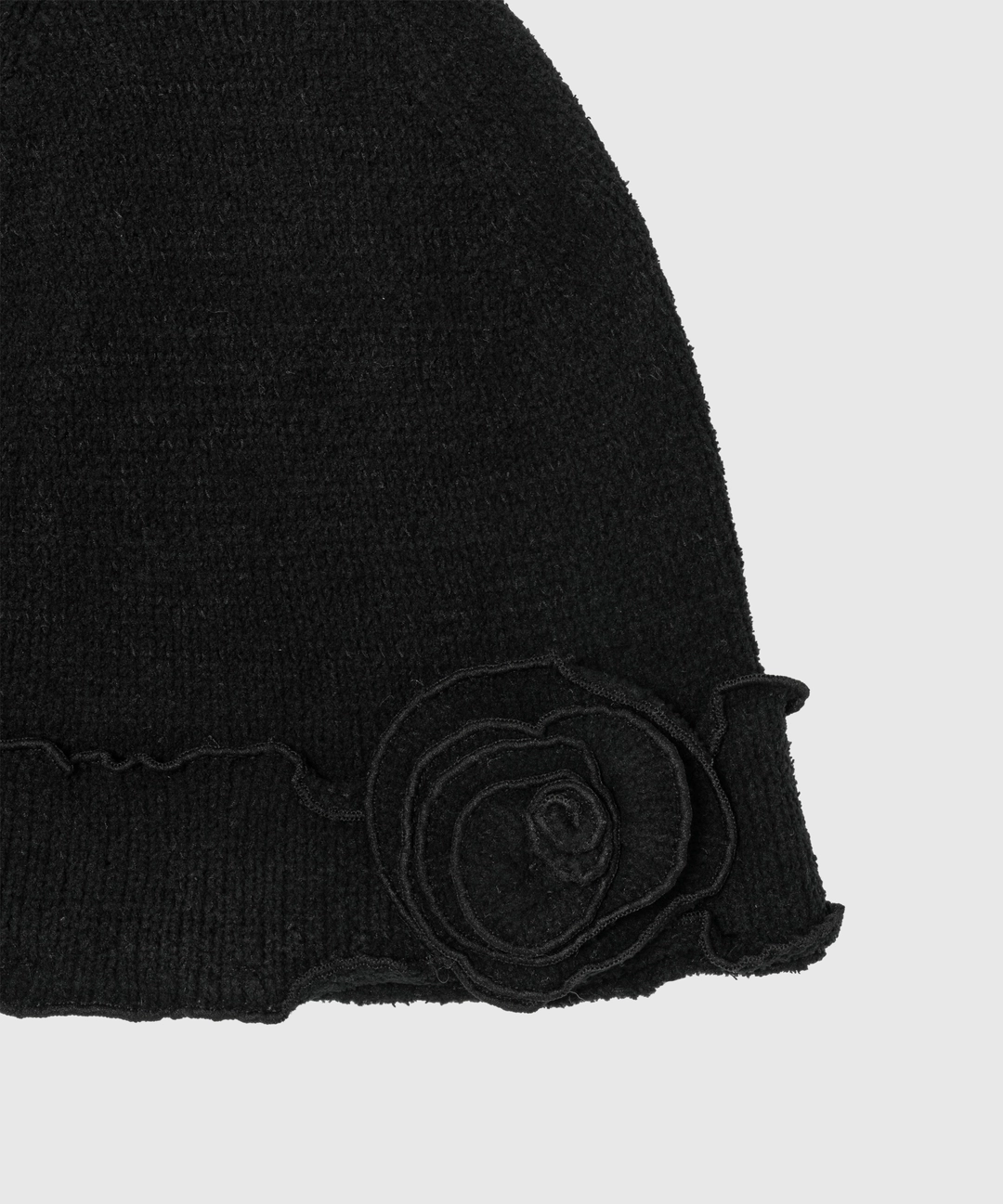 니히 Rosette knit beanie (Black) 상품 이미지 2