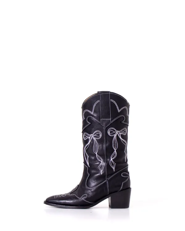 Celebrity Western Boots - BLACK