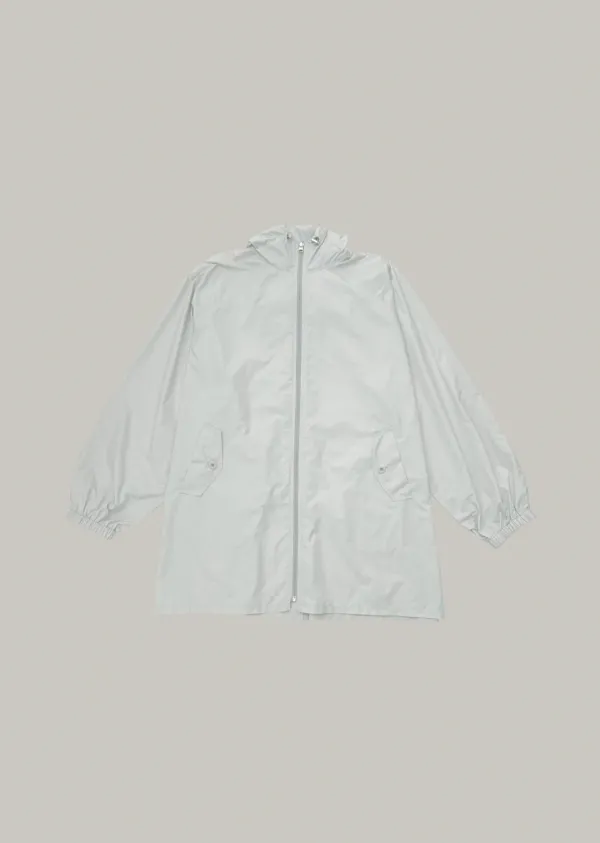 hood overfit rain coat (gray)