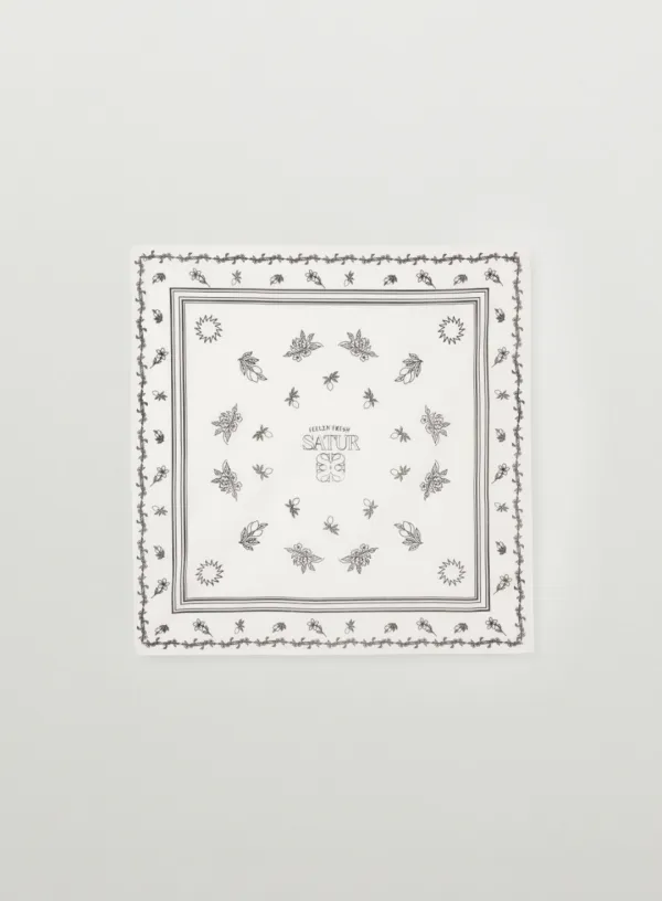 [RIIZE\'s Pick] Graphic Cotton Scarf - White