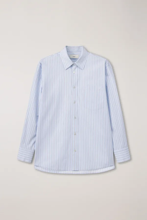 UNISEX OVERSIZED STRIPED SHIRT SKY BLUE STRIPE_UDSH6A104B2