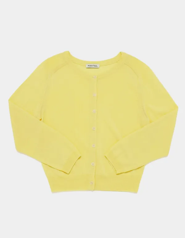 Romy Cotton Cardigan (Lemon Sorbet)