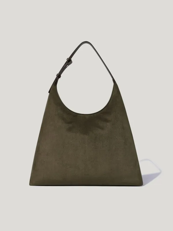 플럼 스웨이드 호보백 Flume Suede Hobo Bag_Khaki Brown