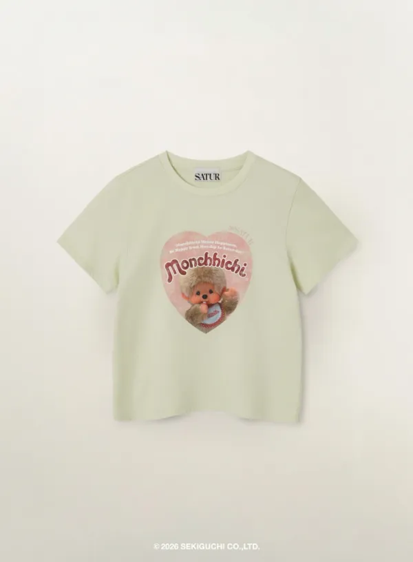 (K) Satur X Monchhichi Saturday Mood T-Shirt - Mint