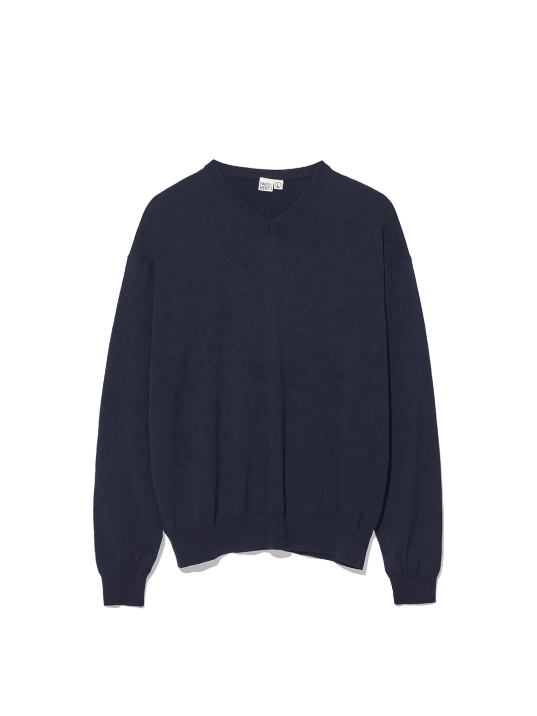 파르티멘토 V Neck Knit Sweater_Navy 상품 이미지 3