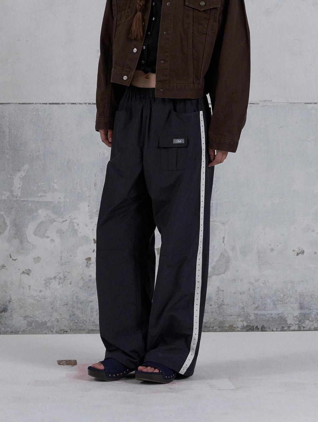 포에토 Not to busy pants - black 상품 이미지 2