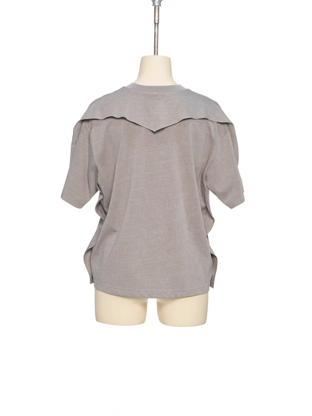 푸쉬버튼 SS26 ZERO GRAY SCARF SEAM COTTON T-SHIRT 상품 이미지 3