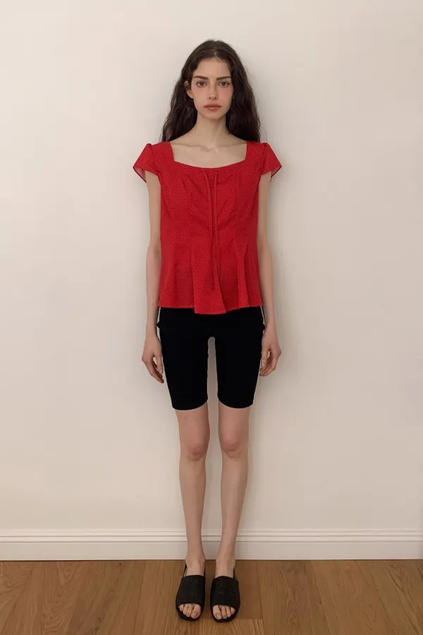 Sola Blouse / Red dot