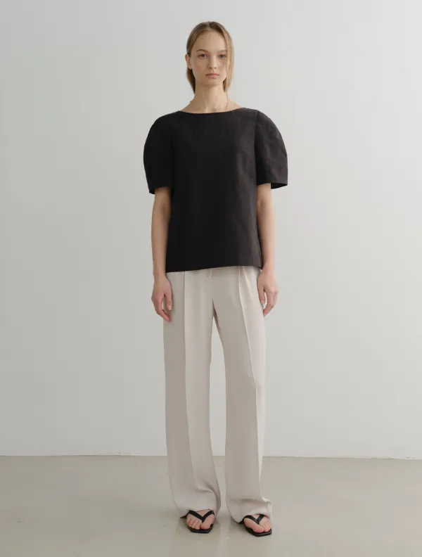 Fonde Linen Blouse (Black)