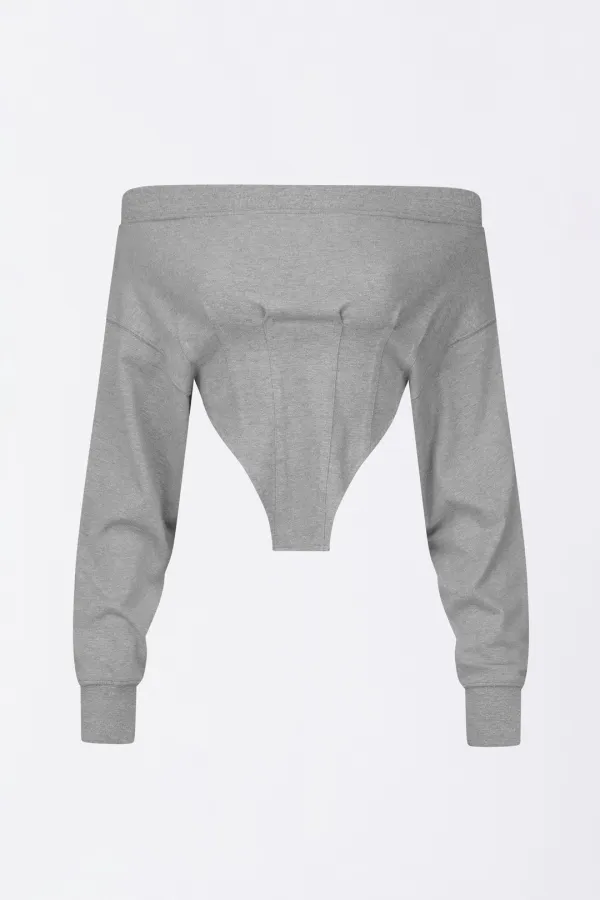 Corset Sweatshirt Melange Gray