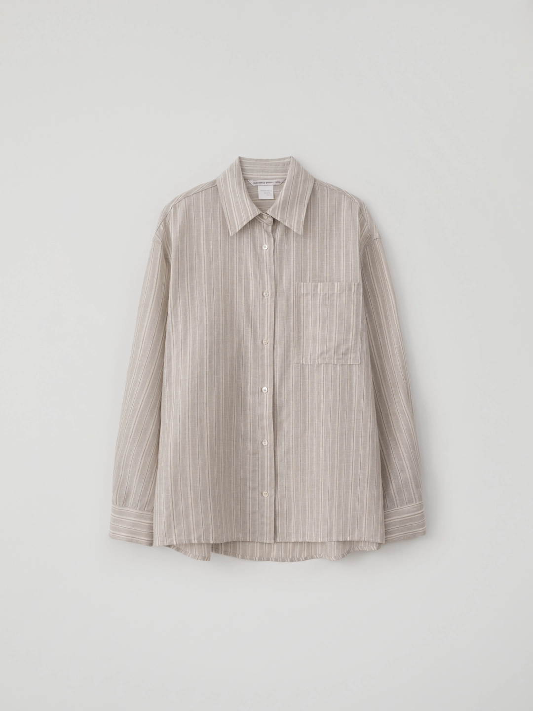 톨로 [1차 재입고] Striped Linen Shirt(Beige) 상품 이미지 1