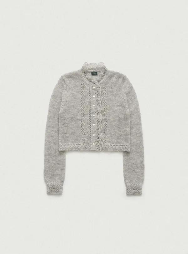 Hale Frill Mohair Cardigan_Light Grey