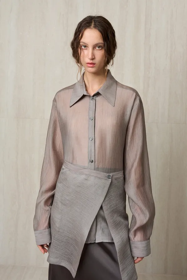 SHEER WRAP SHIRT