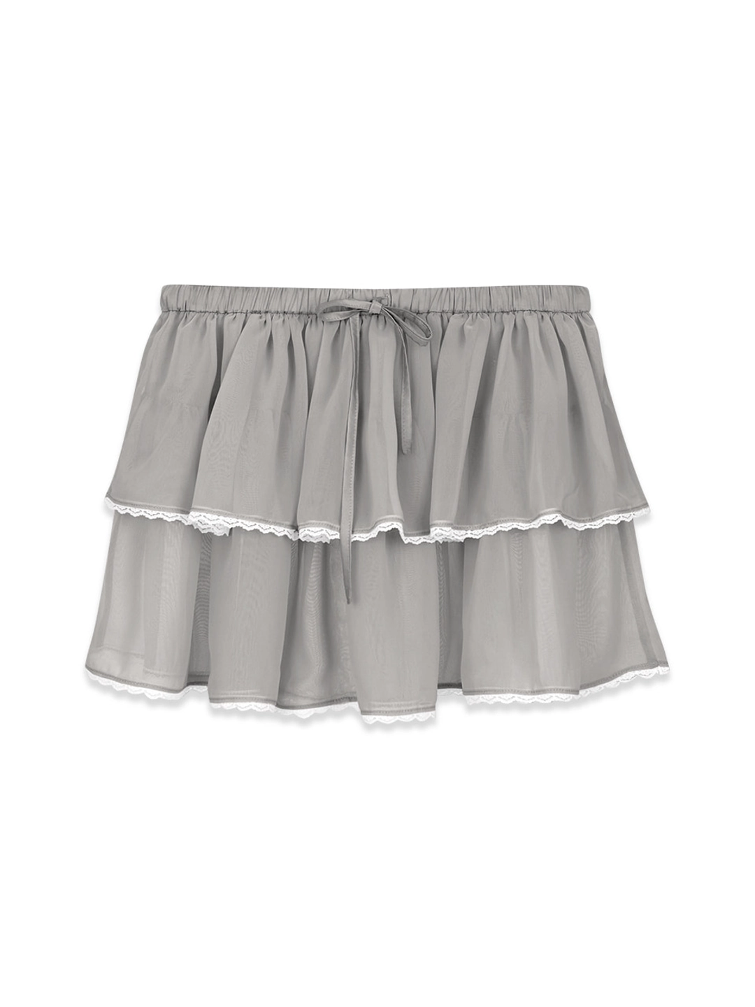 마가린핑거스 LACE CHIFFON CANCAN SKIRT (GREY) 상품 이미지 3