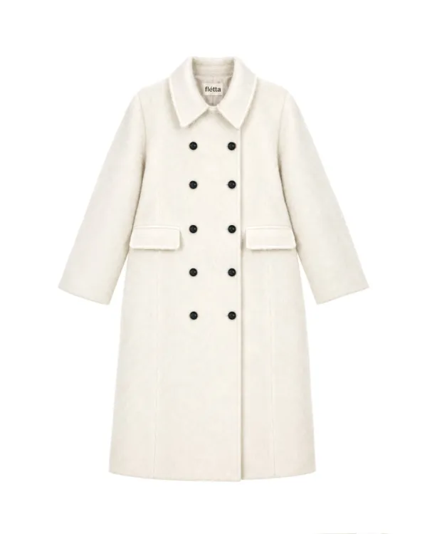 Hairy Double Long Coat_White