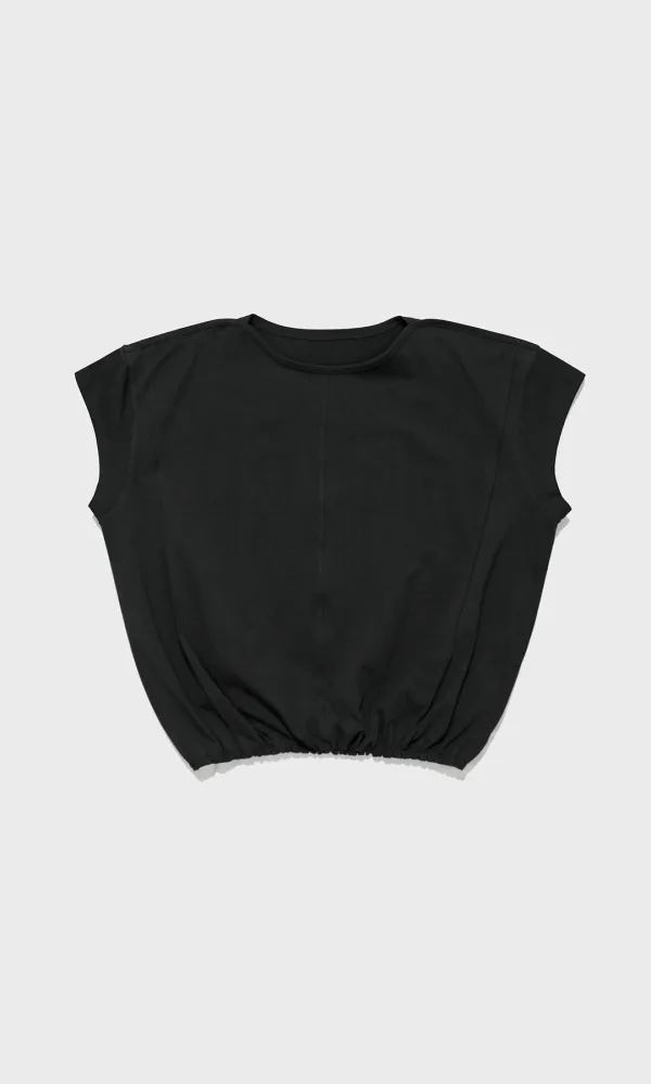 Volume Cap Sleeve Tee_Black