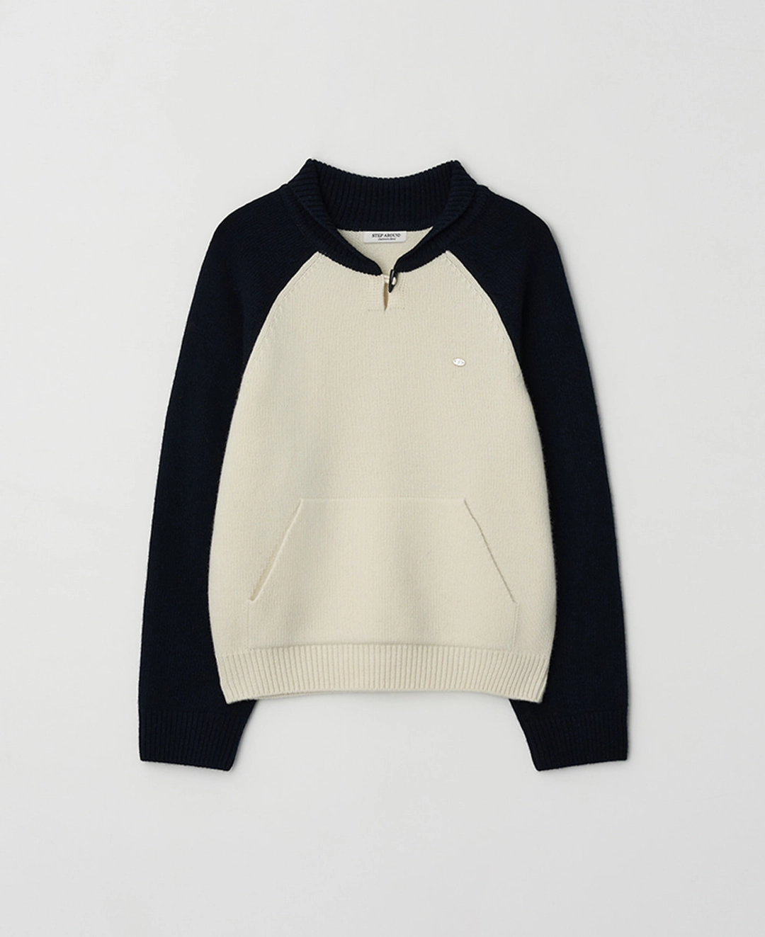 스텝어라운드 Cashmere Shawl Collar Toggle Knit_NAVY 상품 이미지 3