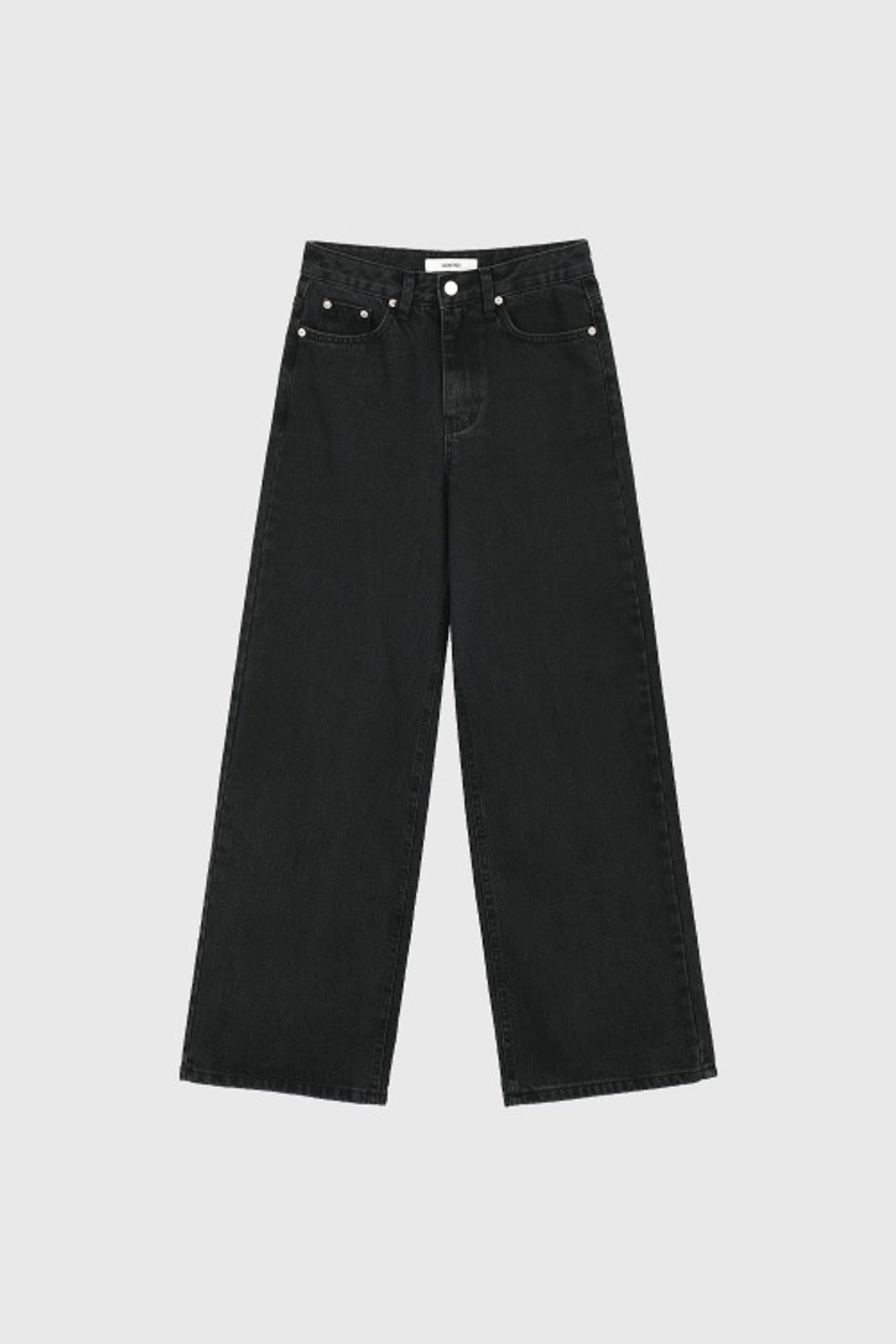 퀸스래빗 F/W Paul Semi Wide Fit Washing Denim Pants - BLACK 상품 이미지 1
