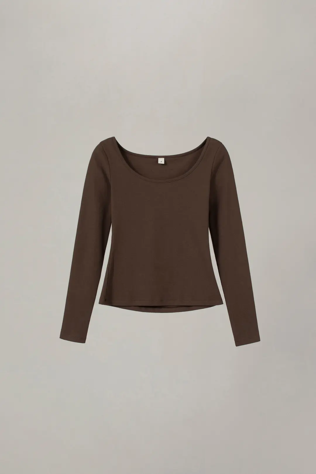오버듀플레어 SCOOP NECK T-SHIRT_BROWN 상품 이미지 3