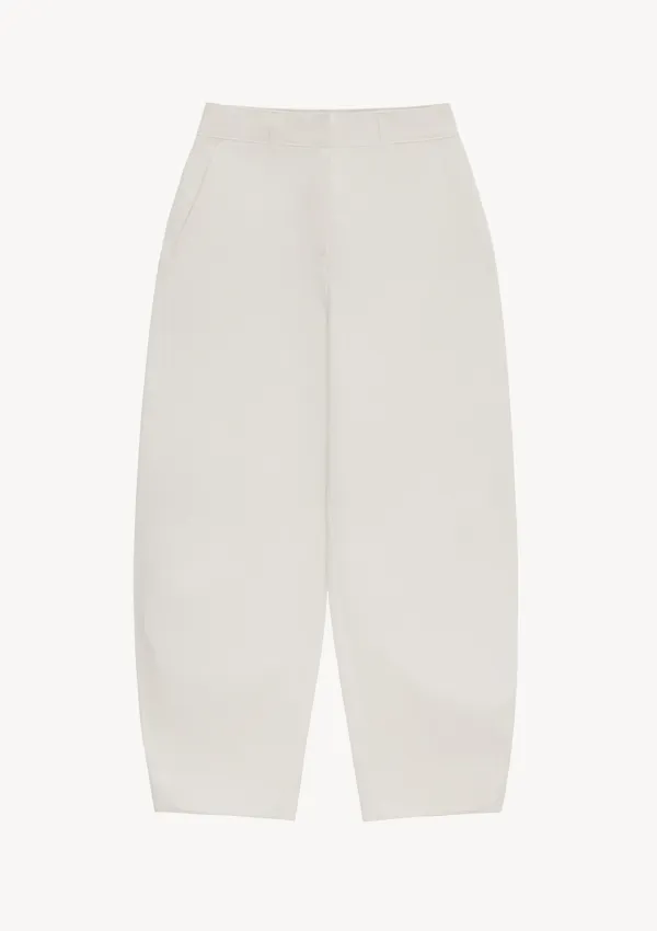 Soft Curved Pants in Ivory